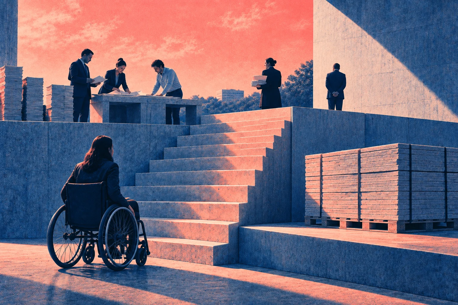 Illustration éditoriale pour « Accessibilité numérique : conforme à 93 %, infranchissable »