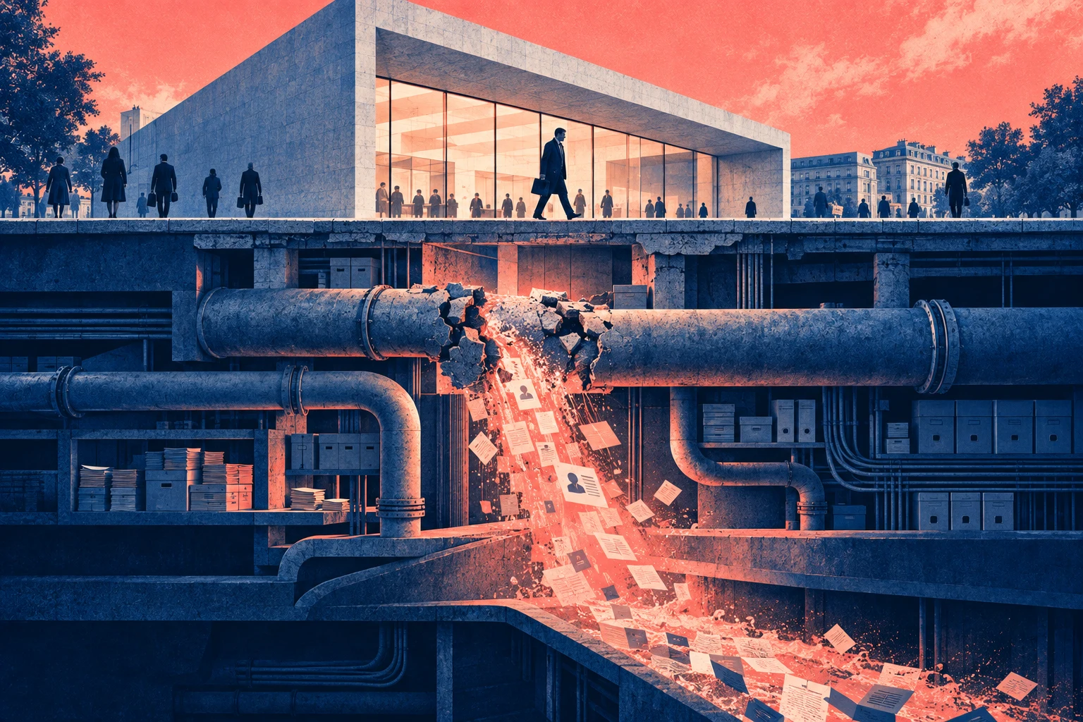 Illustration éditoriale pour « IDOR régalien : la dette technique sous la rhétorique »