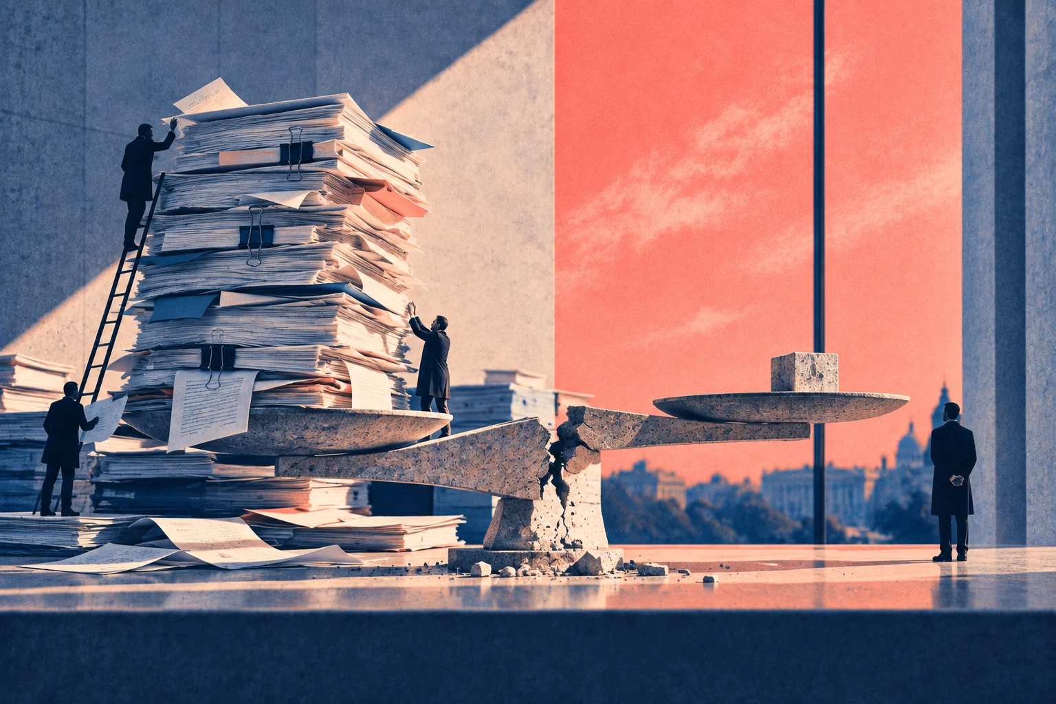 Illustration éditoriale pour « L'État déploie l'IA sans savoir la compter : le « cimetière des POC » et l'aveu MAREVA »