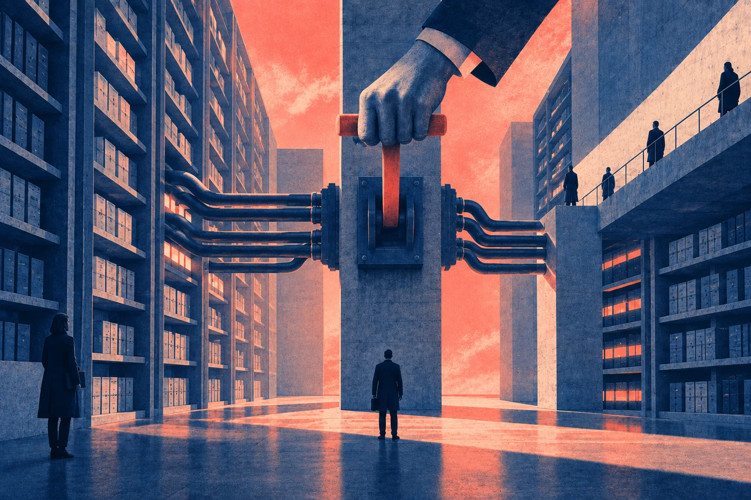 Illustration éditoriale pour « Le « kill switch » n'est plus une hypothèse : la commission d'enquête solde la souveraineté de papier »