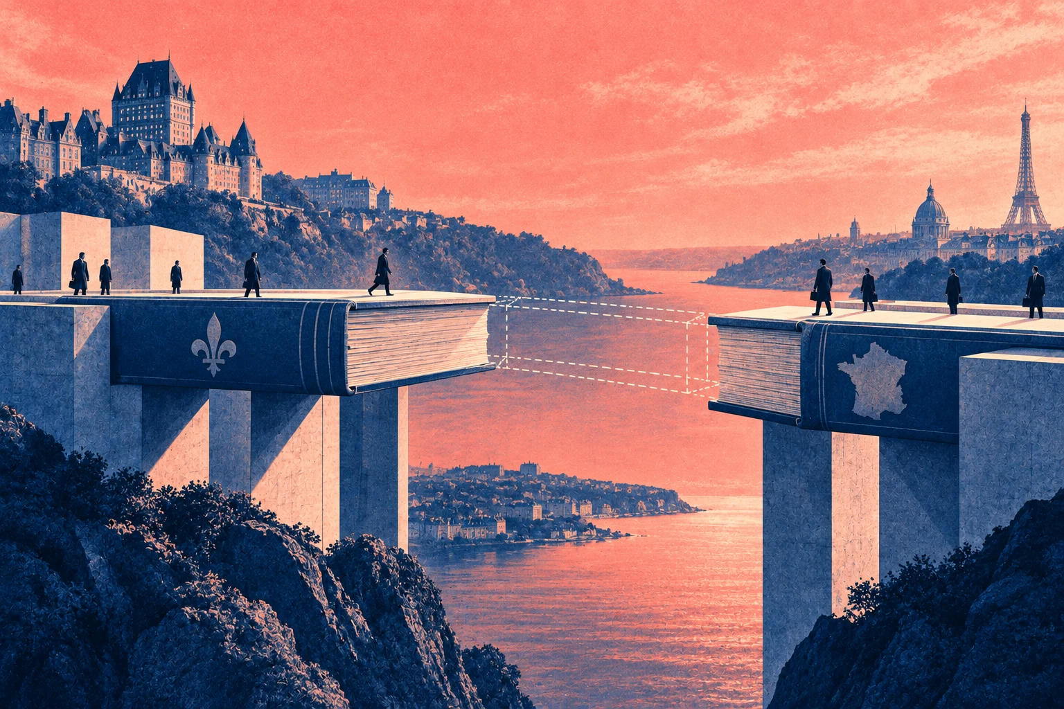 Illustration éditoriale pour « Québec : l'Énoncé de souveraineté numérique et la LiLiQ, un miroir francophone jamais mobilisé »