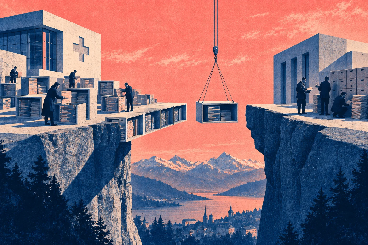Illustration éditoriale pour « Suisse : ouvrir le code par défaut, déroger par écrit »